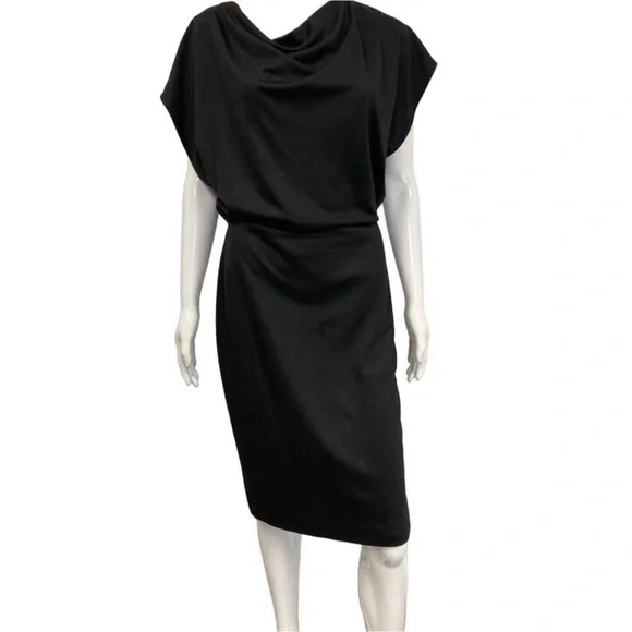Salvatore Ferragamo black cow neck wool dress - Picture 4 of 5